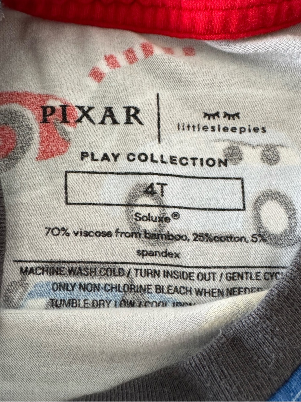 Little Sleepies Piston Cup Pocket Tee, 4T - Picture 3 of 3